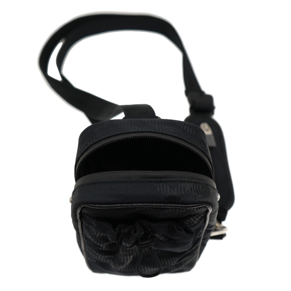 Burberry Sling Phone Bag Black Check Jacquard New - Picture 5 of 6